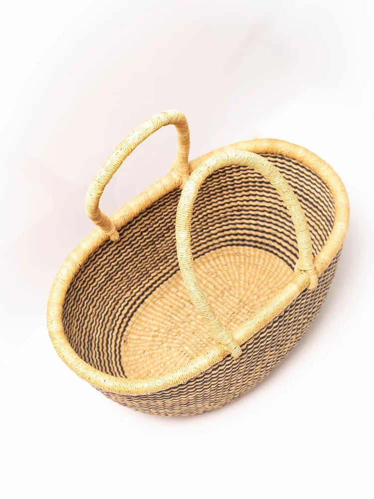 Market Black/Natural Stripe Basket
