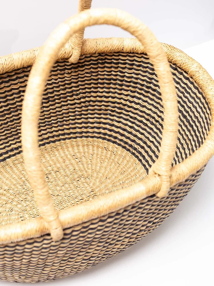 Market Black/Natural Stripe Basket