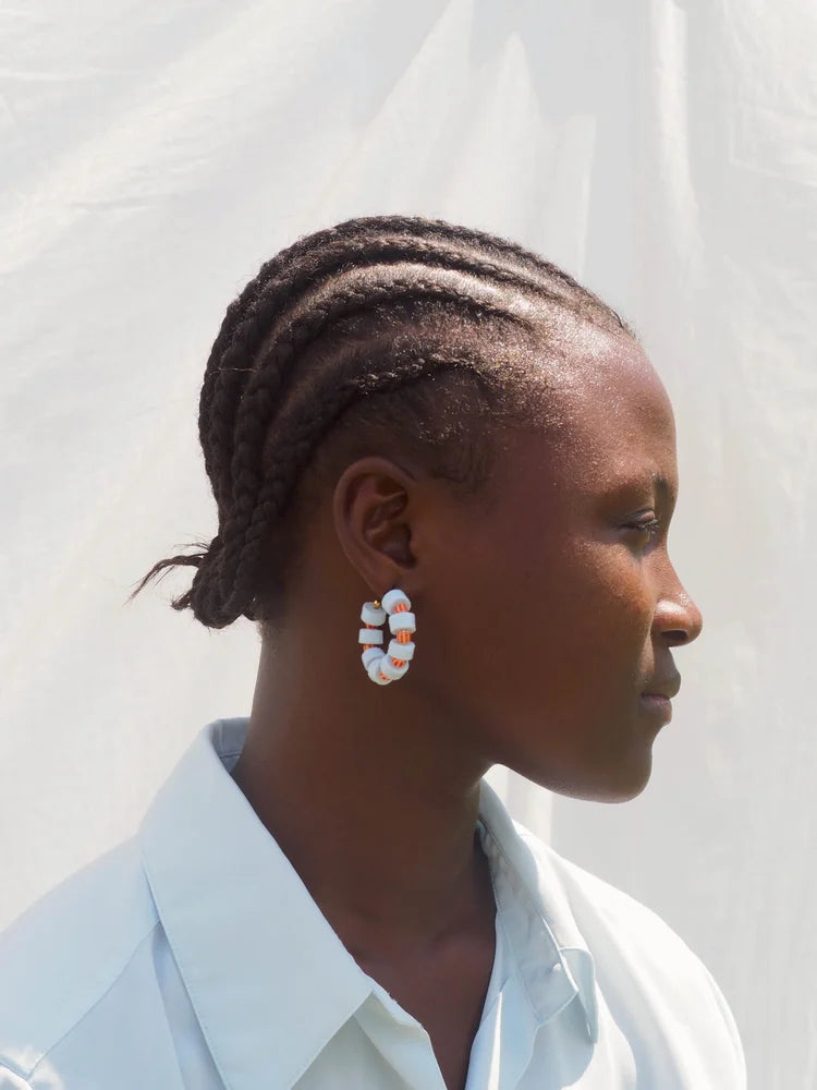 Mini Ada Earrings Blue/Orange