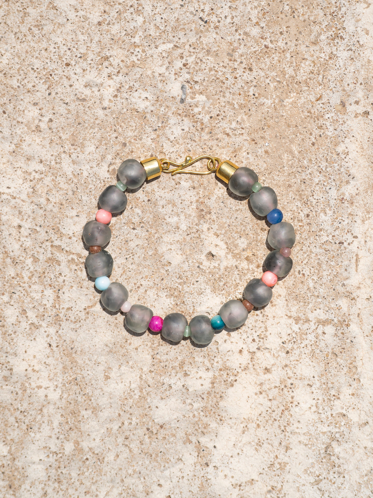 Ethically made Ghanaian bracelet with heirloom-quality craftsmanship and radiant beads.