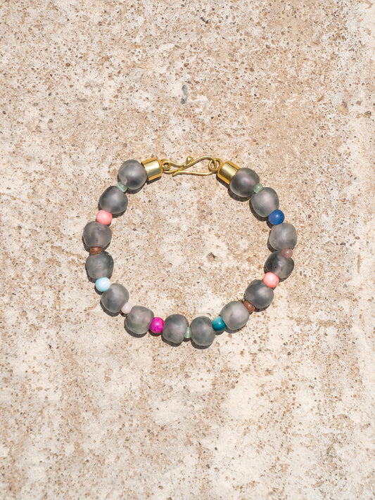 Ethically made Ghanaian bracelet with heirloom-quality craftsmanship and radiant beads.