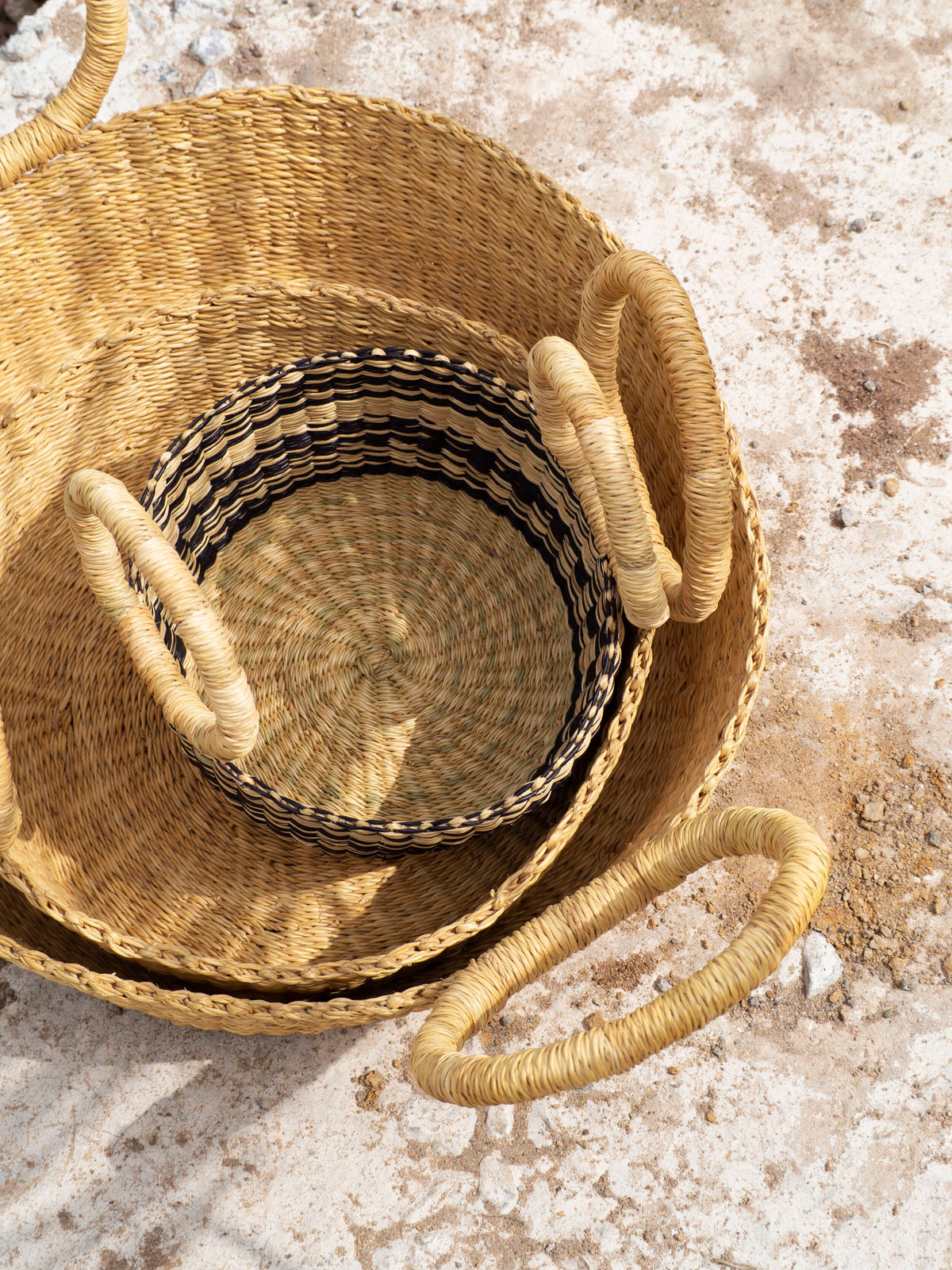 Eco-friendly rattan storage basket, ideal for organizing spaces with a rustic touch